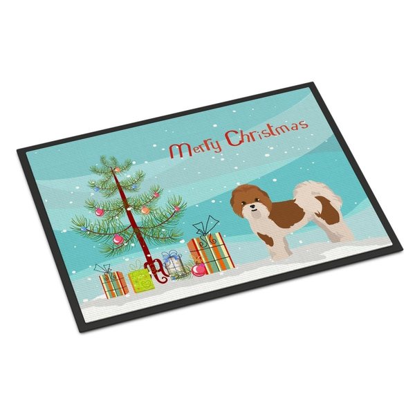 Carolines Treasures 24 x 36 in. Mal-Shi Christmas Tree Indoor or Outdoor Mat CK3853JMAT